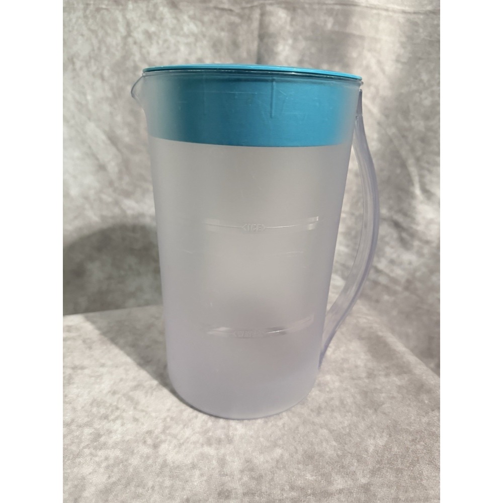 Mr. Coffee Iced Tea TM1 Replacement 2 Quart Iced Tea Pitcher Frosted w/ Teal Lid